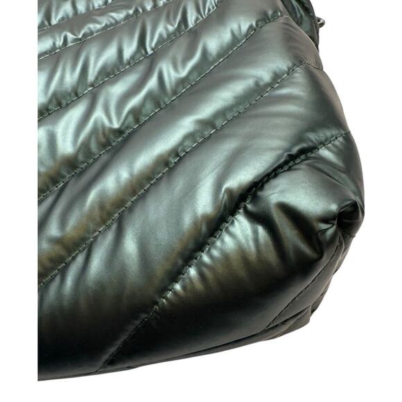 Think Royln Flap Diagonal Quilted Bag Emerald 3 Strap Puffer Crossbody Handbag - Picture 5 of 16